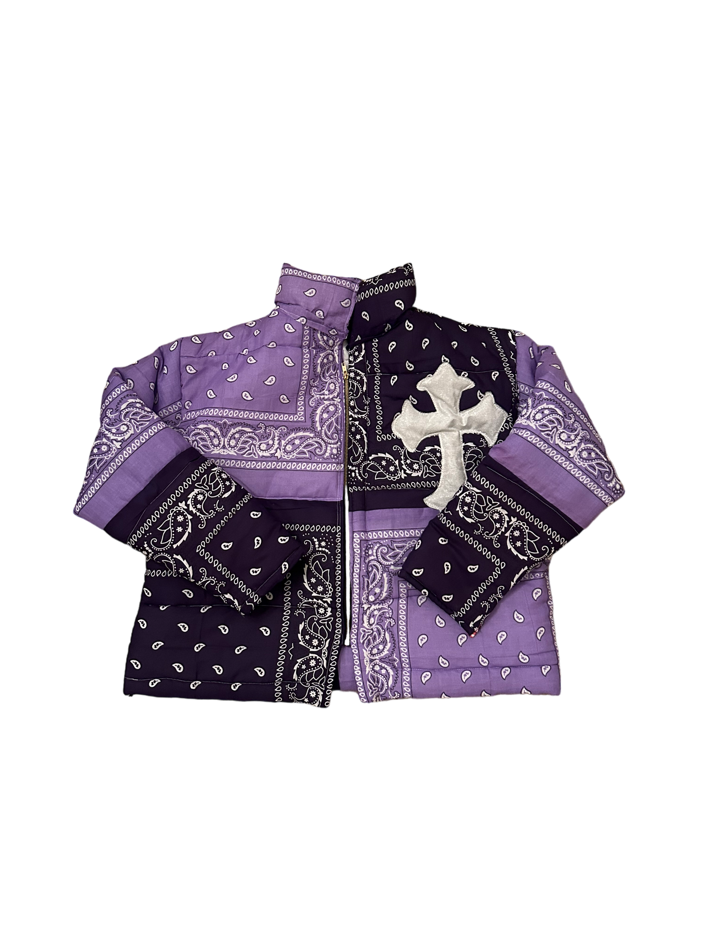 Paisley 2 Tone Puffer Jacket (UNISEX)