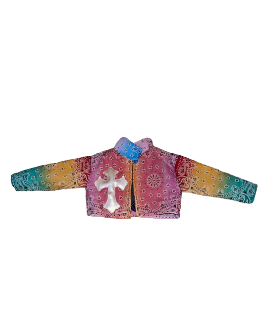 Cropped Tye Die Paisley Puffer (WMNS)