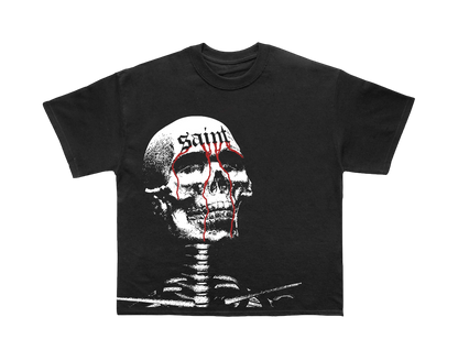 Bleeding Skull Tee (White/Black)