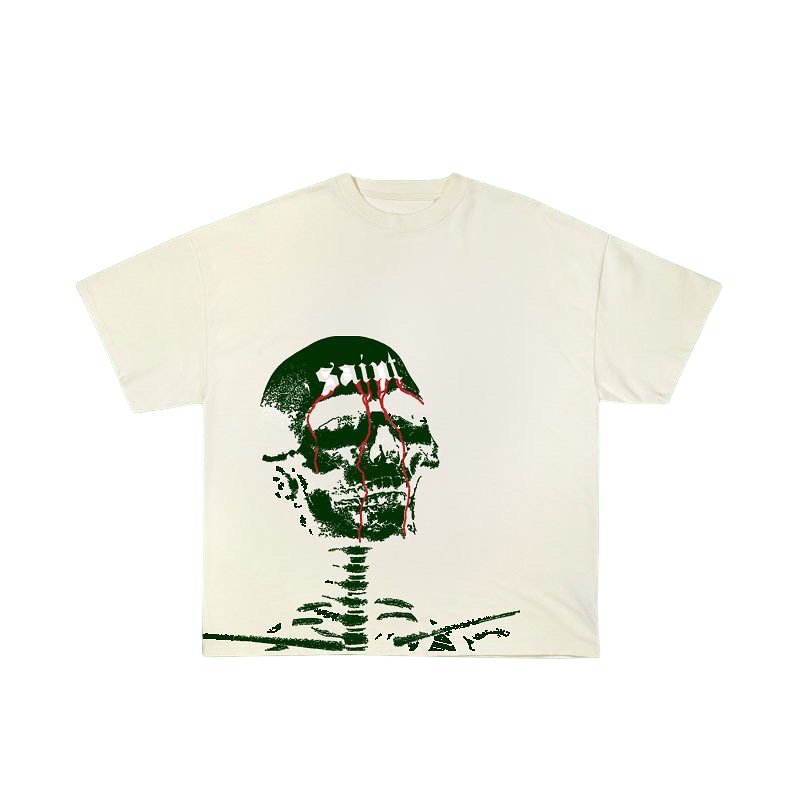 Bleeding Skull Tee (White/Black)