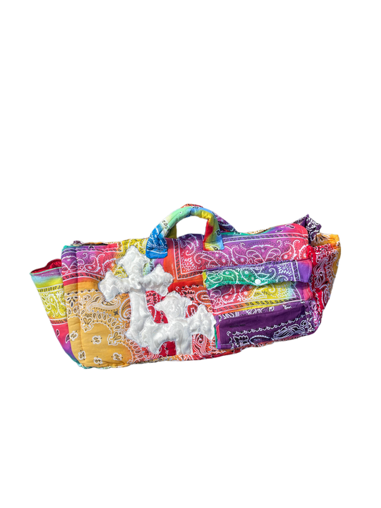 Medium Multi Color Paisley Duffle